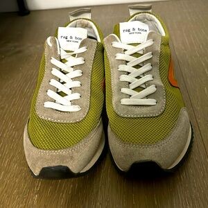 Rag & Bone Multi Color Green/White/Orange Sneakers size 7